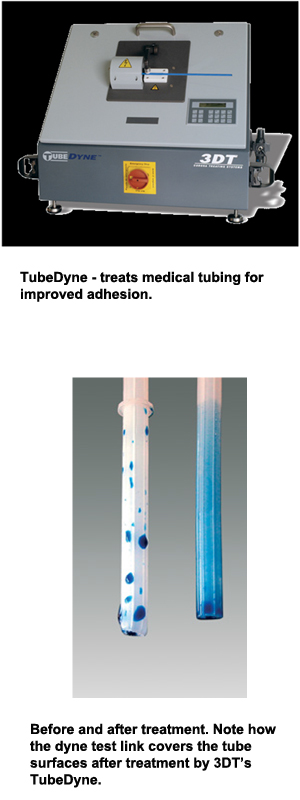 3DT’s TubeDyne creates powerful adhesion of tubing to housings for medical instruments