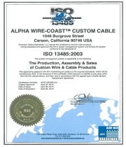Alpha Wire Gains ISO 13485 Certification for its Plant in Carson, CA
