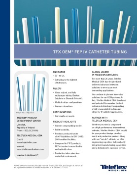 TFX OEM® FEP IV Catheter Tubing