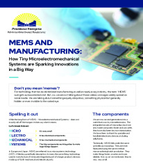 MEMS and Manufacturing